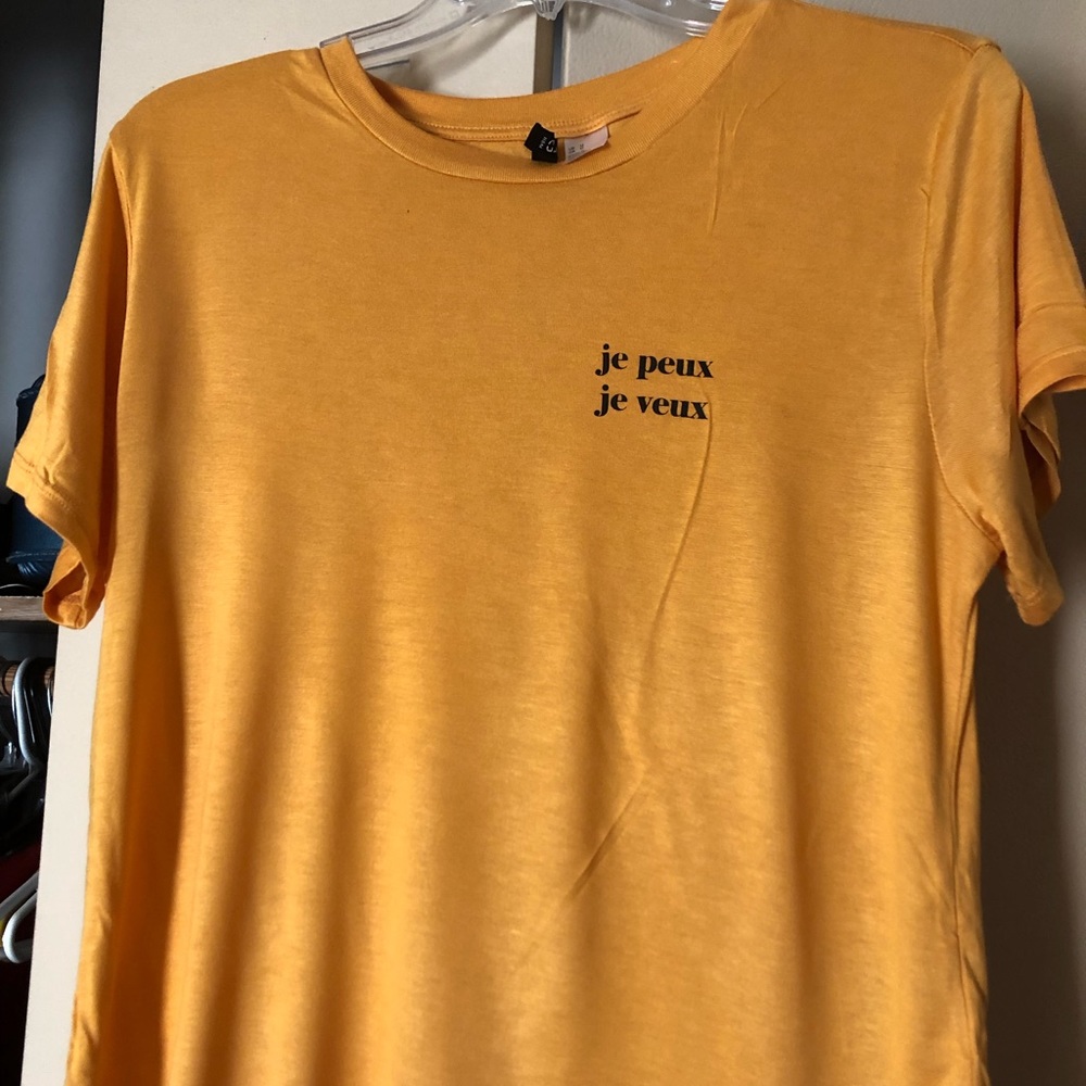 Yellow crop top